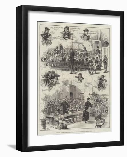 Sketches at the Nichol-Street Ragged Schools, Shoreditch, Feeding the Hungry--Framed Giclee Print