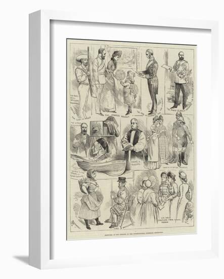 Sketches at the Opening of the International Fisheries Exhibition-Alfred Courbould-Framed Giclee Print