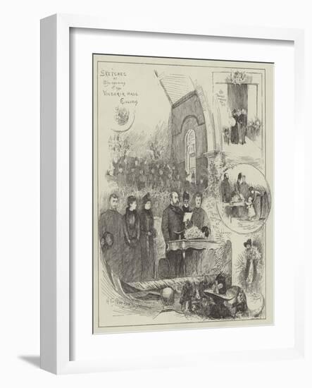 Sketches at the Opening of the Victoria Hall, Ealing-Henry Charles Seppings Wright-Framed Giclee Print