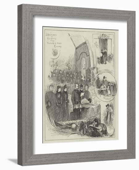 Sketches at the Opening of the Victoria Hall, Ealing-Henry Charles Seppings Wright-Framed Premium Giclee Print