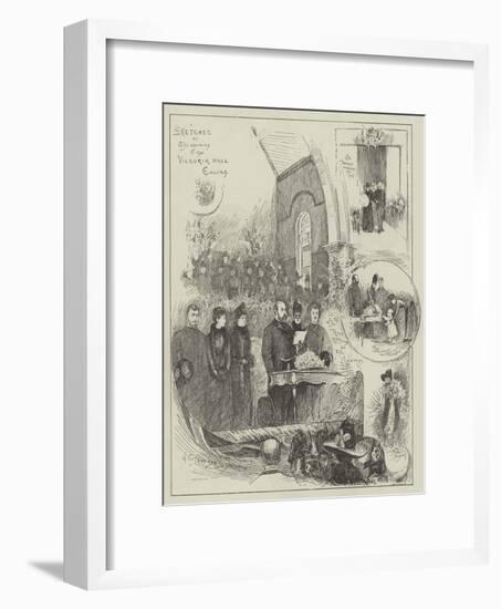 Sketches at the Opening of the Victoria Hall, Ealing-Henry Charles Seppings Wright-Framed Premium Giclee Print