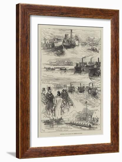 Sketches at the Oxford and Cambridge Boat-Race-Charles Robinson-Framed Giclee Print