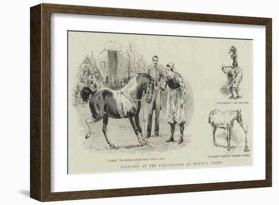 Sketches at the Performance at Wulff's Circus-null-Framed Giclee Print