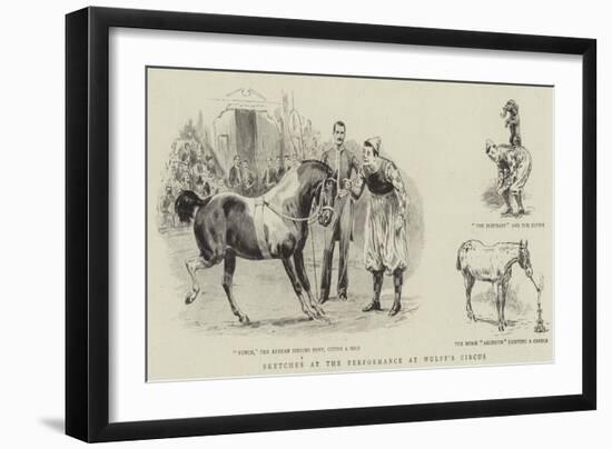 Sketches at the Performance at Wulff's Circus-null-Framed Giclee Print