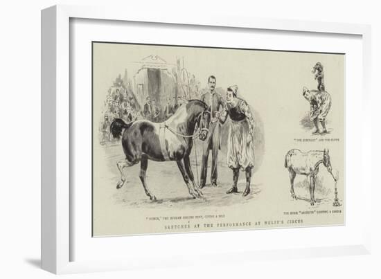 Sketches at the Performance at Wulff's Circus-null-Framed Giclee Print