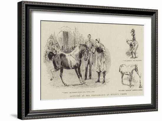 Sketches at the Performance at Wulff's Circus-null-Framed Giclee Print