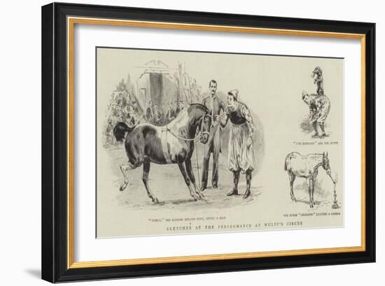 Sketches at the Performance at Wulff's Circus-null-Framed Giclee Print