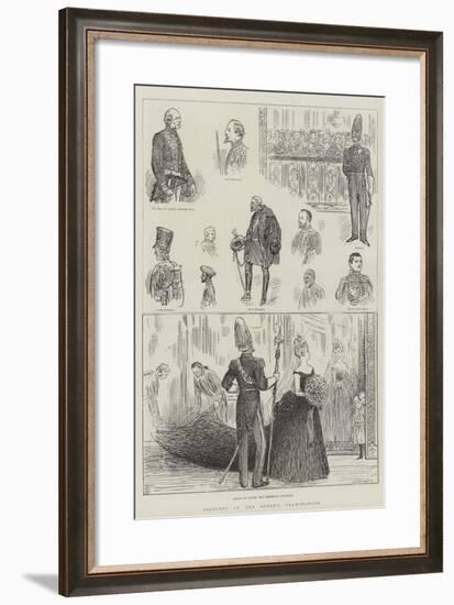 Sketches at the Queen's Drawingroom-null-Framed Giclee Print