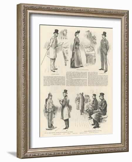 Sketches at the Royal Military Exhibition-William Douglas Almond-Framed Giclee Print