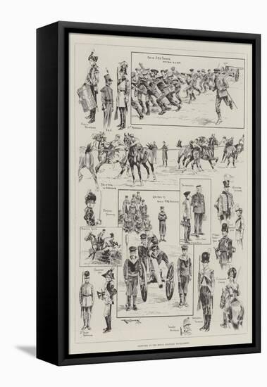 Sketches at the Royal Military Tournament-Ralph Cleaver-Framed Premier Image Canvas