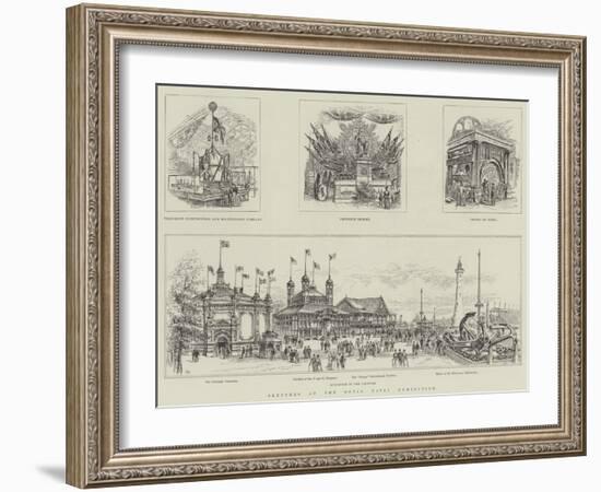 Sketches at the Royal Naval Exhibition-Frank Watkins-Framed Giclee Print