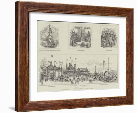 Sketches at the Royal Naval Exhibition-Frank Watkins-Framed Giclee Print