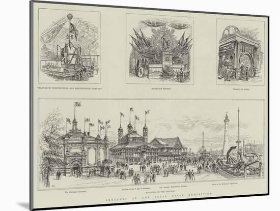 Sketches at the Royal Naval Exhibition-Frank Watkins-Mounted Giclee Print