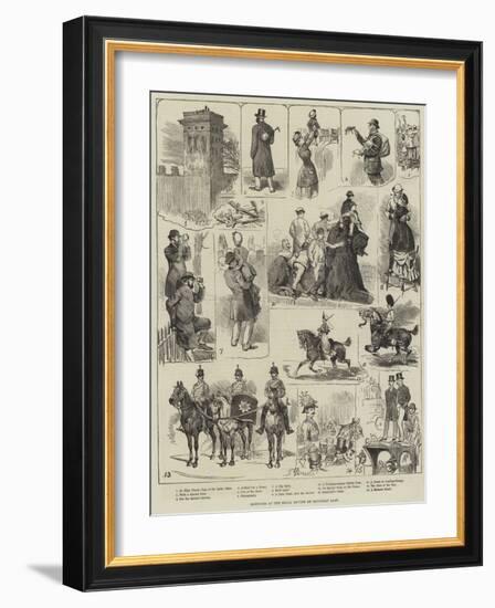 Sketches at the Royal Review on Saturday Last-Alfred Courbould-Framed Giclee Print