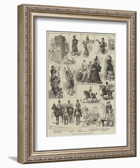 Sketches at the Royal Review on Saturday Last-Alfred Courbould-Framed Giclee Print