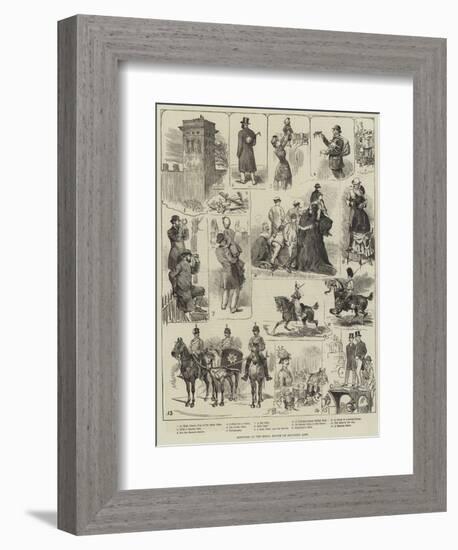 Sketches at the Royal Review on Saturday Last-Alfred Courbould-Framed Giclee Print