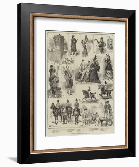 Sketches at the Royal Review on Saturday Last-Alfred Courbould-Framed Giclee Print