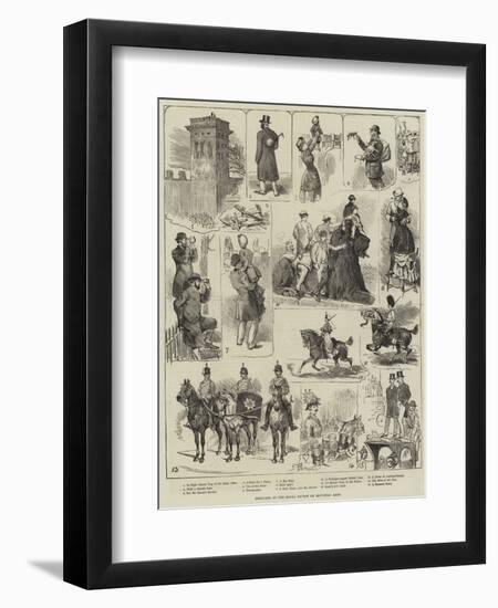 Sketches at the Royal Review on Saturday Last-Alfred Courbould-Framed Giclee Print