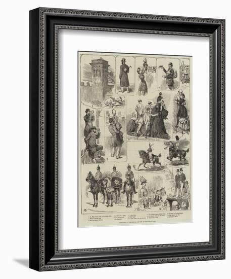 Sketches at the Royal Review on Saturday Last-Alfred Courbould-Framed Giclee Print