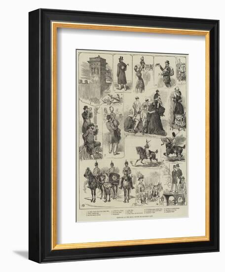 Sketches at the Royal Review on Saturday Last-Alfred Courbould-Framed Giclee Print