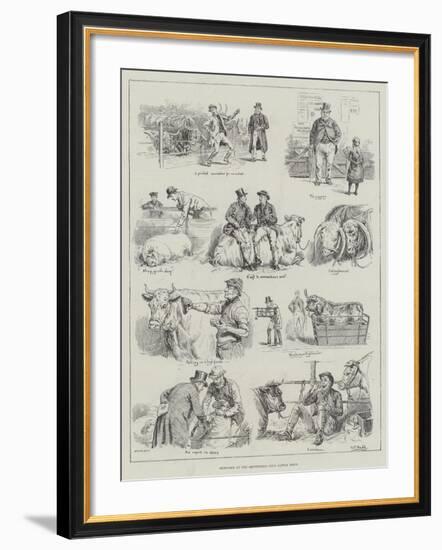 Sketches at the Smithfield Club Cattle Show-S.t. Dadd-Framed Giclee Print