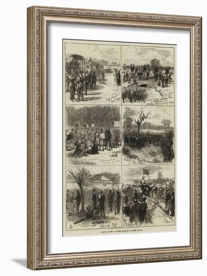 Sketches at the Volunteer Sham-Fight on Easter Monday-null-Framed Giclee Print