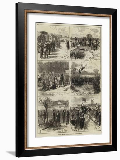 Sketches at the Volunteer Sham-Fight on Easter Monday-null-Framed Giclee Print