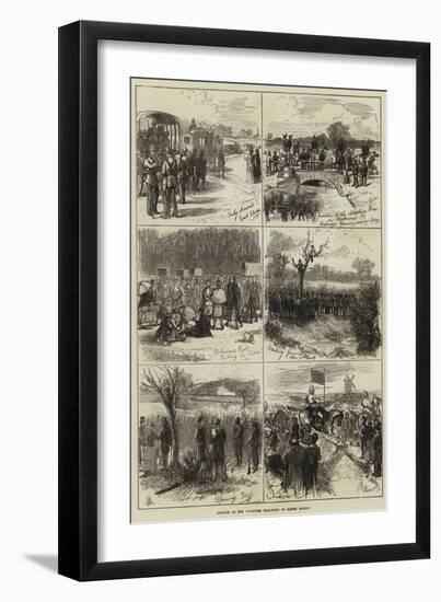 Sketches at the Volunteer Sham-Fight on Easter Monday-null-Framed Giclee Print