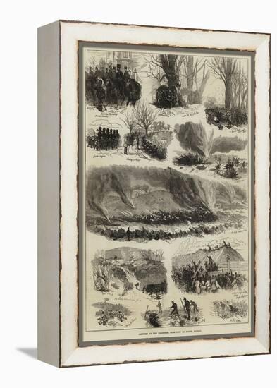 Sketches at the Volunteer Sham-Fight on Easter Monday-null-Framed Premier Image Canvas