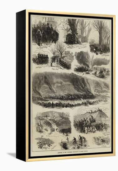 Sketches at the Volunteer Sham-Fight on Easter Monday-null-Framed Premier Image Canvas