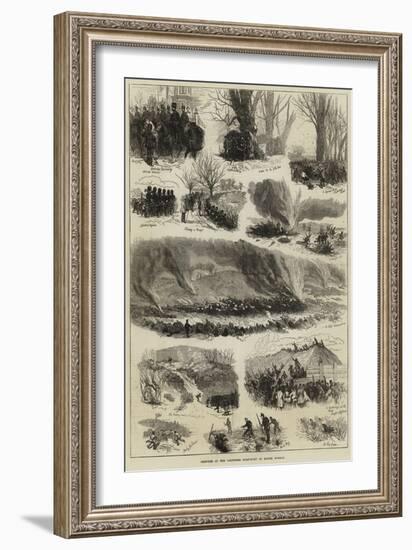 Sketches at the Volunteer Sham-Fight on Easter Monday-null-Framed Giclee Print