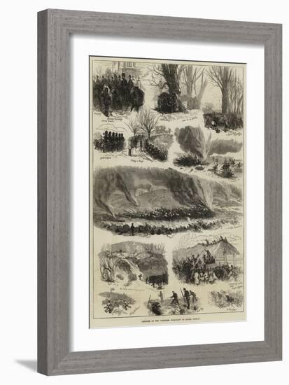 Sketches at the Volunteer Sham-Fight on Easter Monday-null-Framed Giclee Print