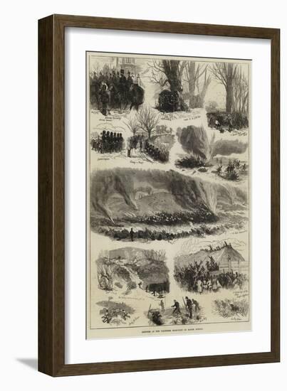 Sketches at the Volunteer Sham-Fight on Easter Monday-null-Framed Giclee Print