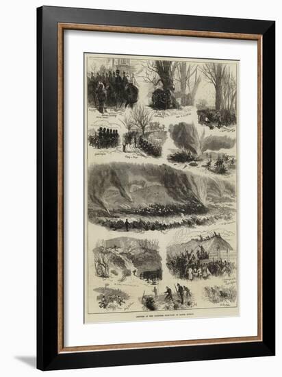 Sketches at the Volunteer Sham-Fight on Easter Monday-null-Framed Giclee Print