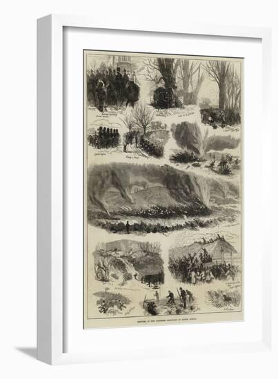 Sketches at the Volunteer Sham-Fight on Easter Monday-null-Framed Giclee Print