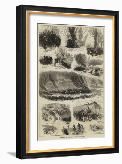 Sketches at the Volunteer Sham-Fight on Easter Monday-null-Framed Giclee Print