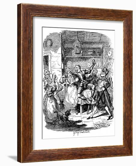 'Sketches by Boz' by Charles Dickens-George Cruikshank-Framed Giclee Print