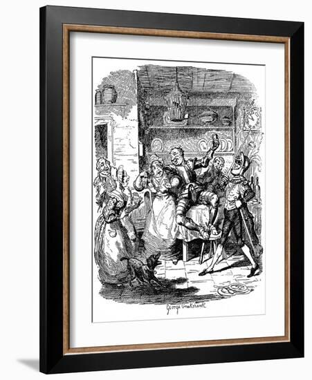 'Sketches by Boz' by Charles Dickens-George Cruikshank-Framed Giclee Print