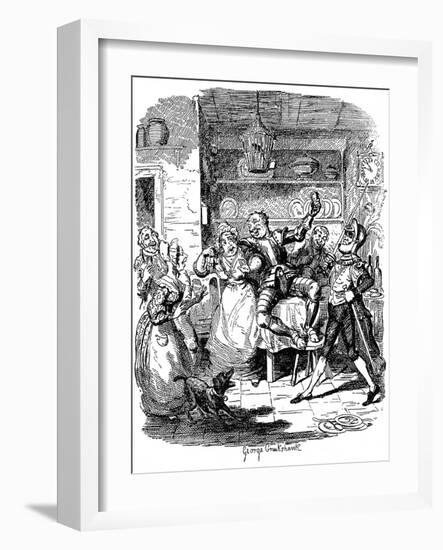 'Sketches by Boz' by Charles Dickens-George Cruikshank-Framed Giclee Print