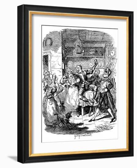 'Sketches by Boz' by Charles Dickens-George Cruikshank-Framed Giclee Print