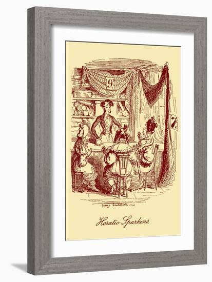 'Sketches by Boz' by Charles Dickens-George Cruikshank-Framed Giclee Print