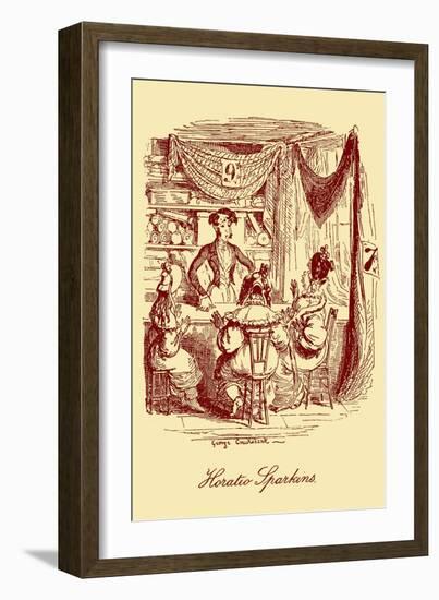 'Sketches by Boz' by Charles Dickens-George Cruikshank-Framed Giclee Print