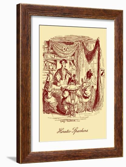 'Sketches by Boz' by Charles Dickens-George Cruikshank-Framed Giclee Print