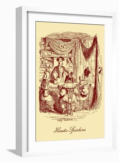 'Sketches by Boz' by Charles Dickens-George Cruikshank-Framed Giclee Print