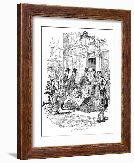 'Sketches by Boz' by Charles Dickens-George Cruikshank-Framed Giclee Print