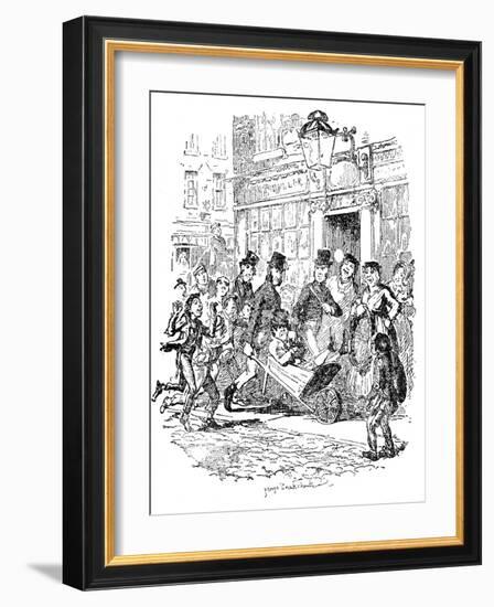 'Sketches by Boz' by Charles Dickens-George Cruikshank-Framed Giclee Print