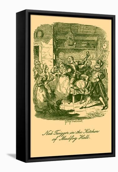 'Sketches by Boz' by Charles Dickens-George Cruikshank-Framed Premier Image Canvas