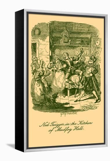 'Sketches by Boz' by Charles Dickens-George Cruikshank-Framed Premier Image Canvas