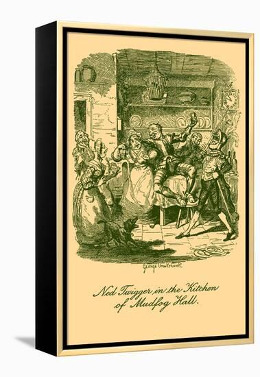 'Sketches by Boz' by Charles Dickens-George Cruikshank-Framed Premier Image Canvas