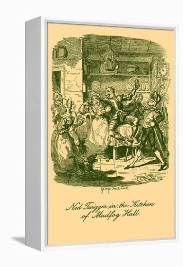 'Sketches by Boz' by Charles Dickens-George Cruikshank-Framed Premier Image Canvas